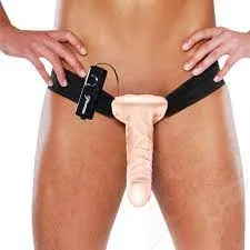 10" vibrating hollow strap on