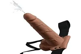 7.5" hollow squirting strap on with balls