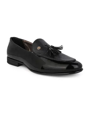 Alberto Torresi Nancy Penny Black Pattent Tassel Loafer