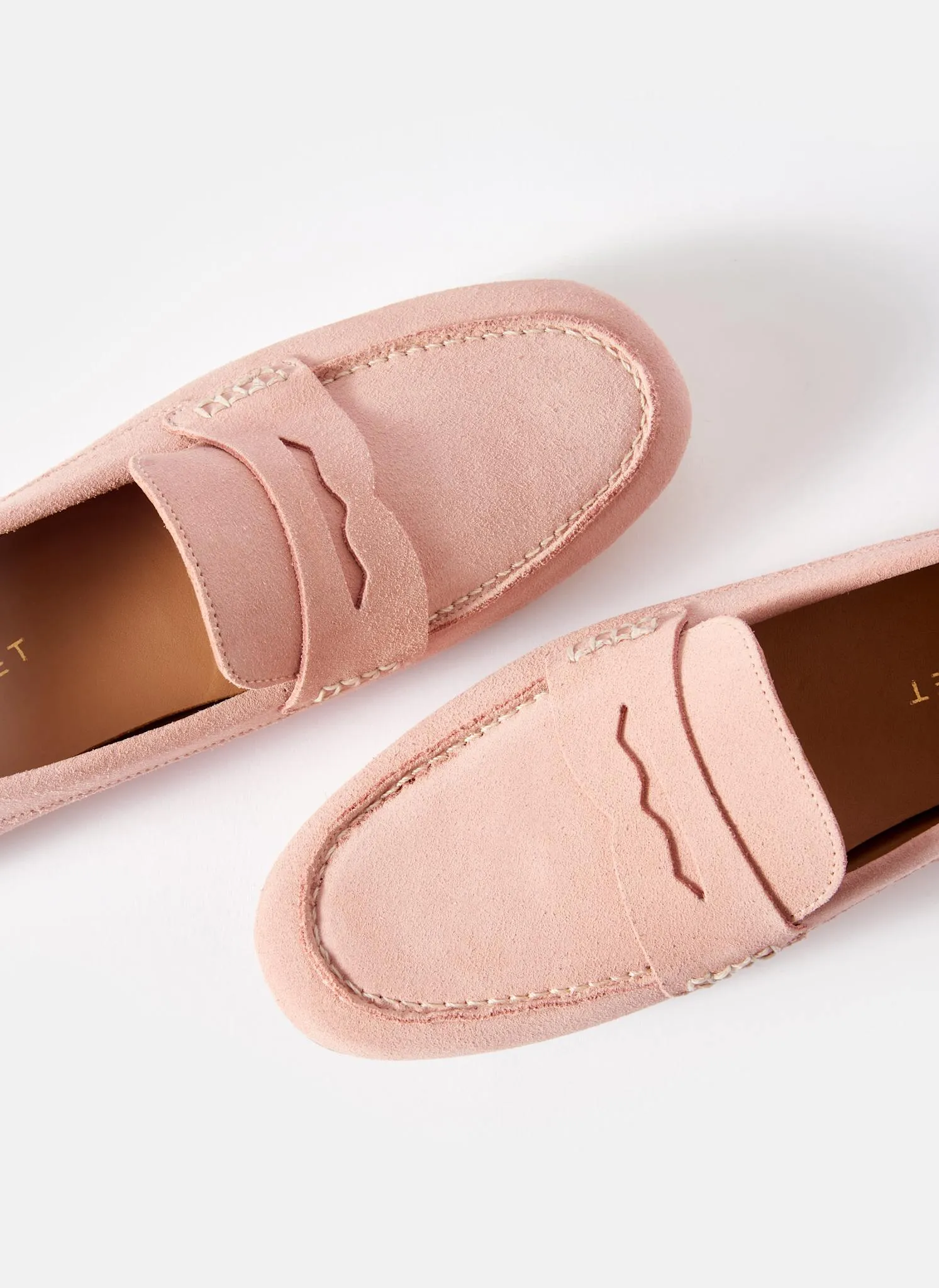 Bethan Pink Suede Loafers