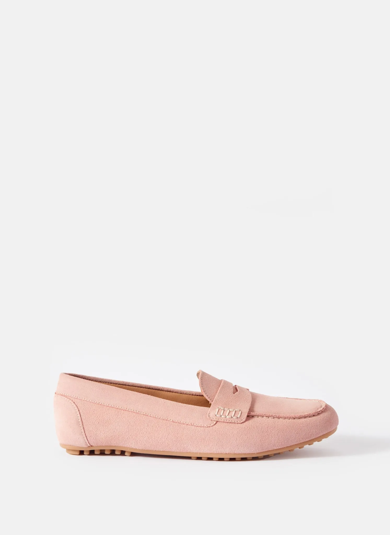 Bethan Pink Suede Loafers