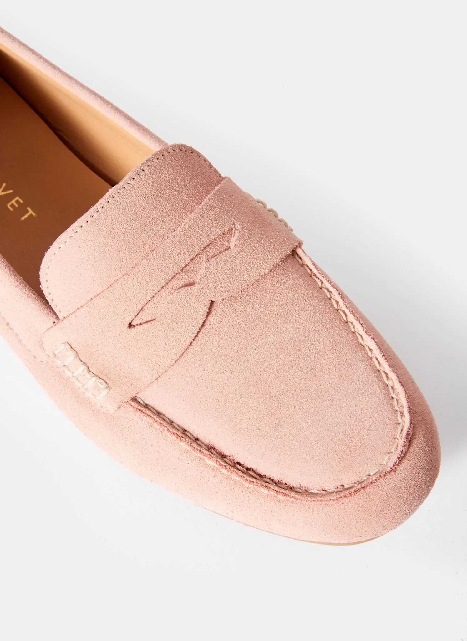Bethan Pink Suede Loafers