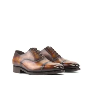 Cap Toe Oxford in Fire Patina