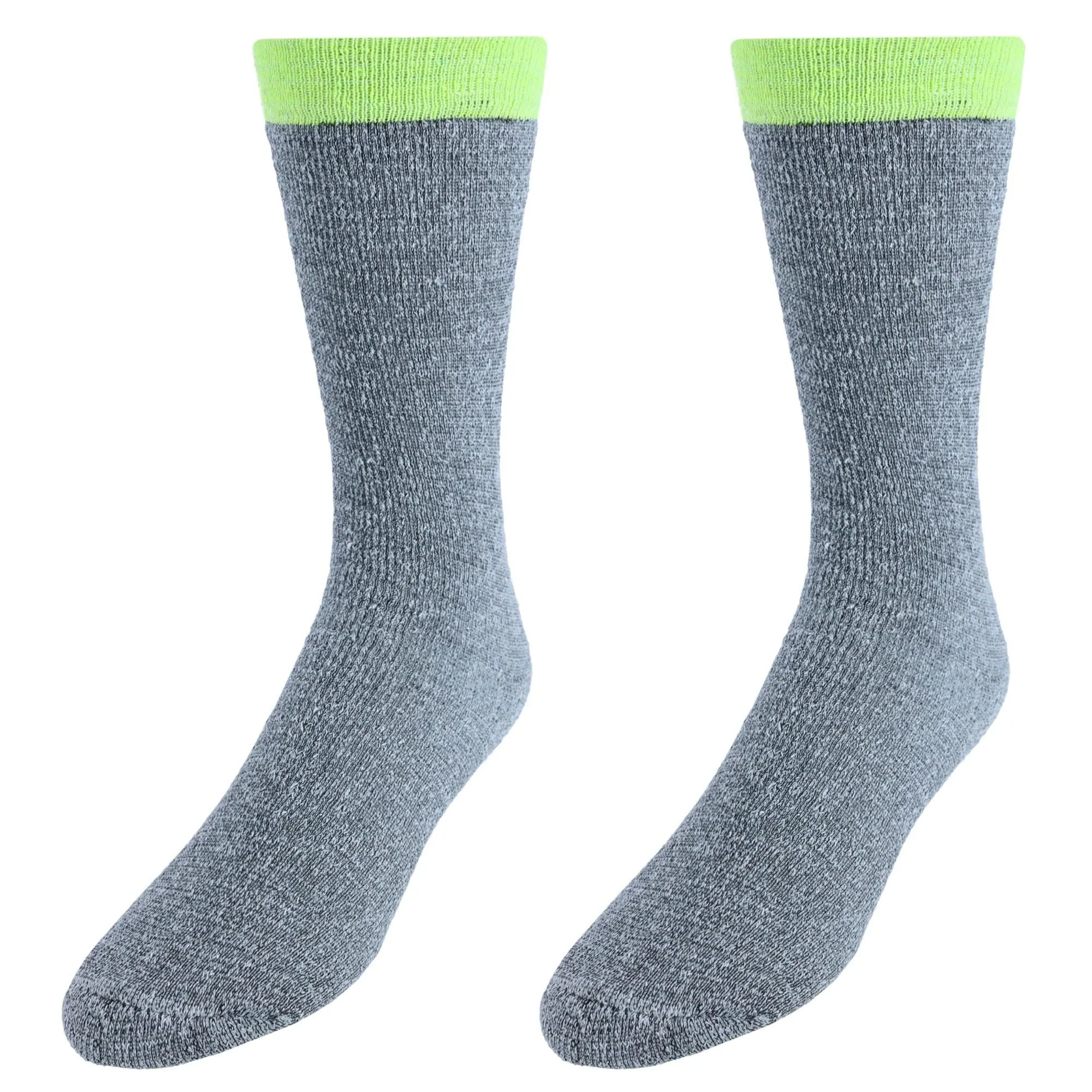CTM® Men's Hi-Vis Work Boot Socks (2 Pack)