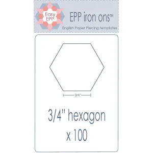 EPP Iron Ons - 3/4" hexagons - 100 pieces