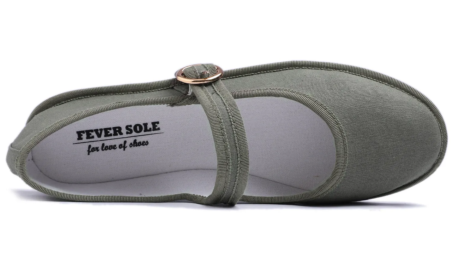 Fevrsole Women's Soft Breathable Mary Jane Memory Foam Cushioned Comfort Round Toe Metal Buckle Flats Walking Canvas Shoes
