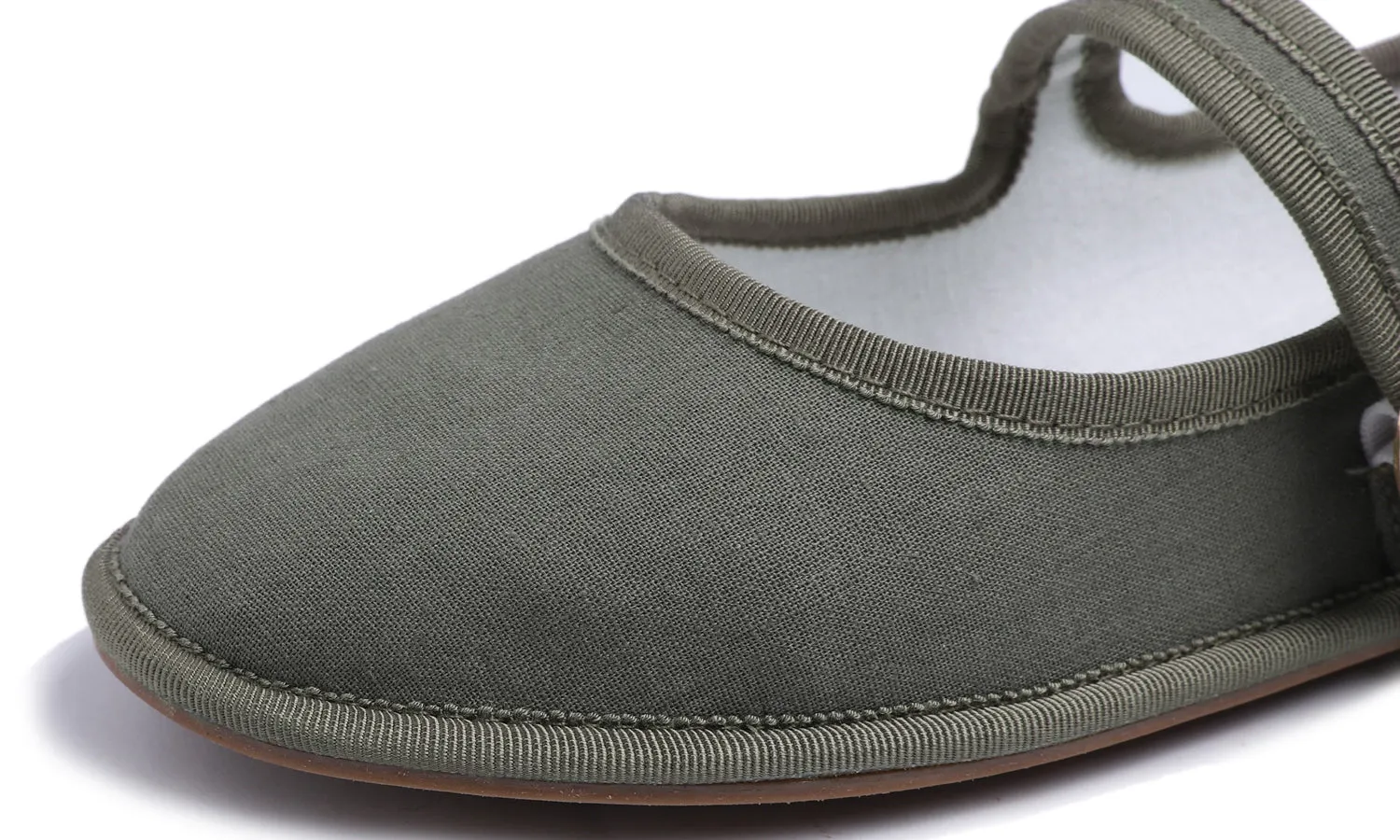 Fevrsole Women's Soft Breathable Mary Jane Memory Foam Cushioned Comfort Round Toe Metal Buckle Flats Walking Canvas Shoes