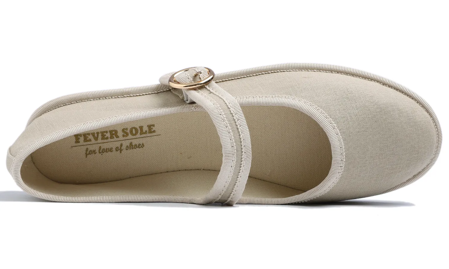 Fevrsole Women's Soft Breathable Mary Jane Memory Foam Cushioned Comfort Round Toe Metal Buckle Flats Walking Canvas Shoes