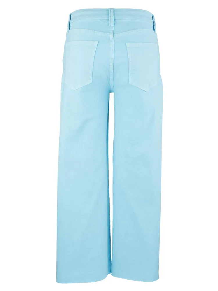 Kut from the Kloth Meg High Rise Fab AB Wide Leg Raw Hem  Capri Blue