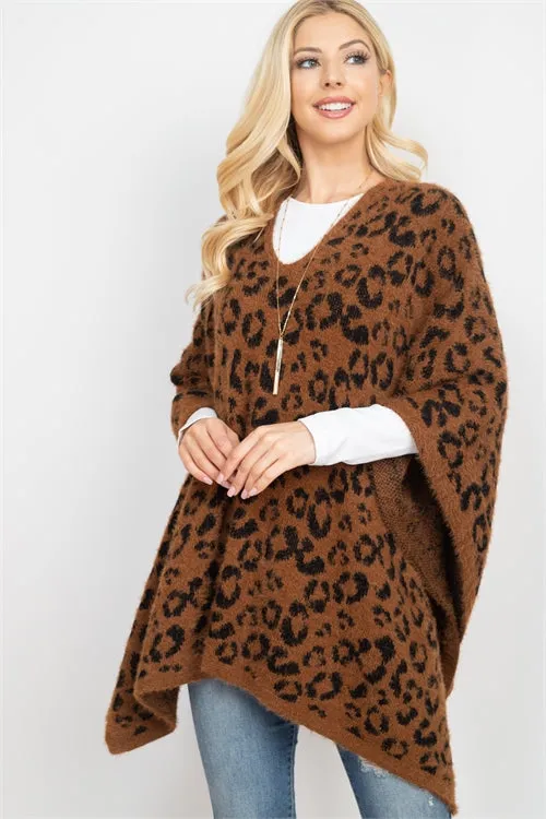 LEOPARD PRINT PONCHO