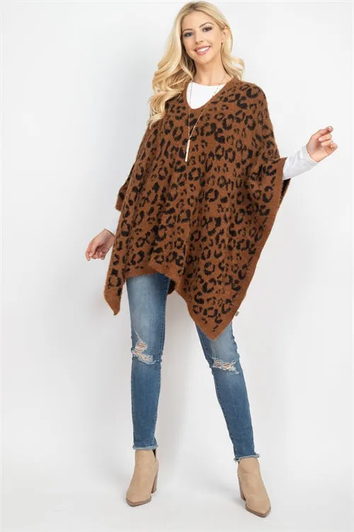 LEOPARD PRINT PONCHO