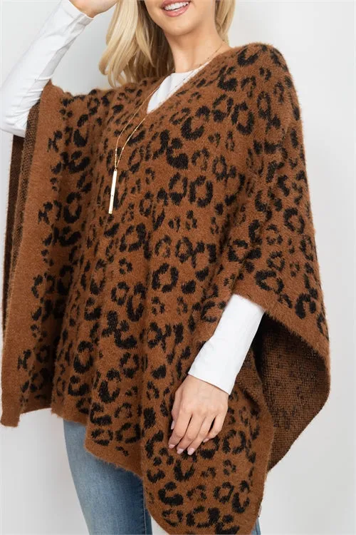 LEOPARD PRINT PONCHO
