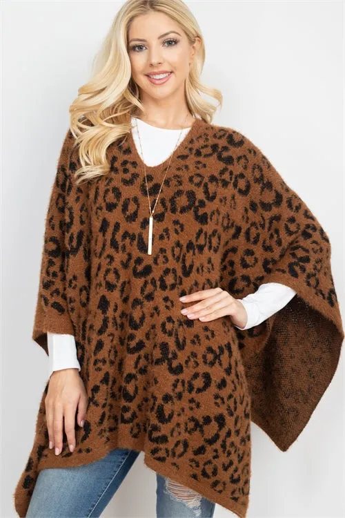 LEOPARD PRINT PONCHO