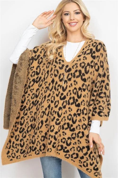 LEOPARD PRINT PONCHO