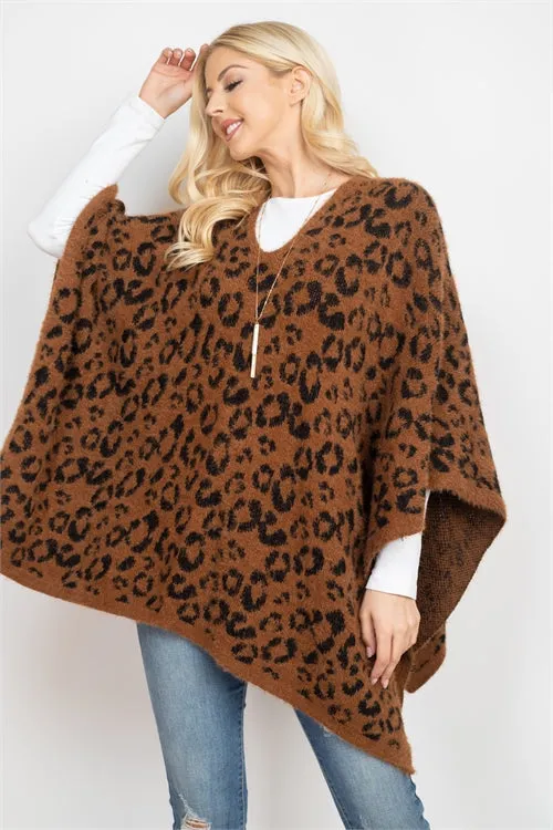 LEOPARD PRINT PONCHO