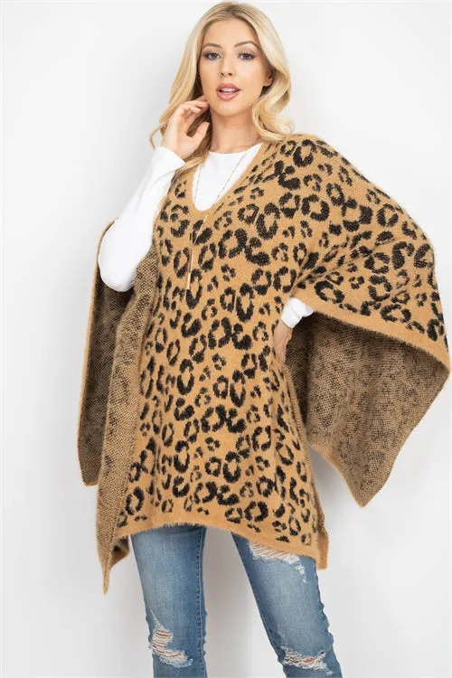 LEOPARD PRINT PONCHO
