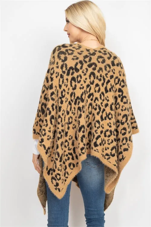 LEOPARD PRINT PONCHO