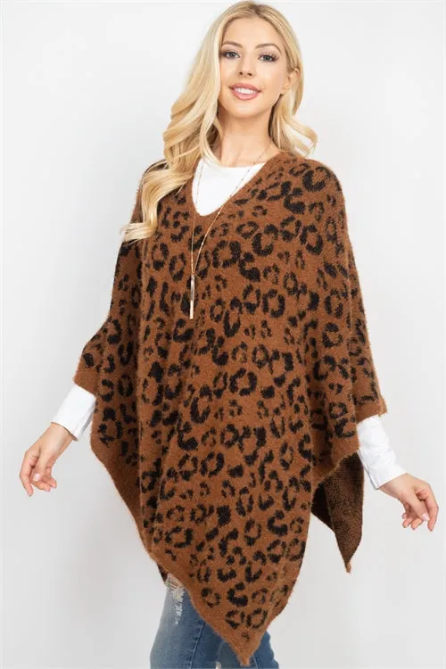 LEOPARD PRINT PONCHO