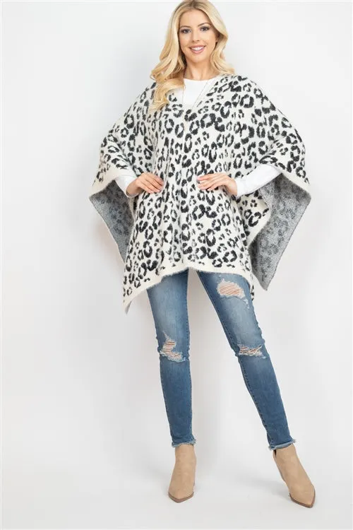 LEOPARD PRINT PONCHO