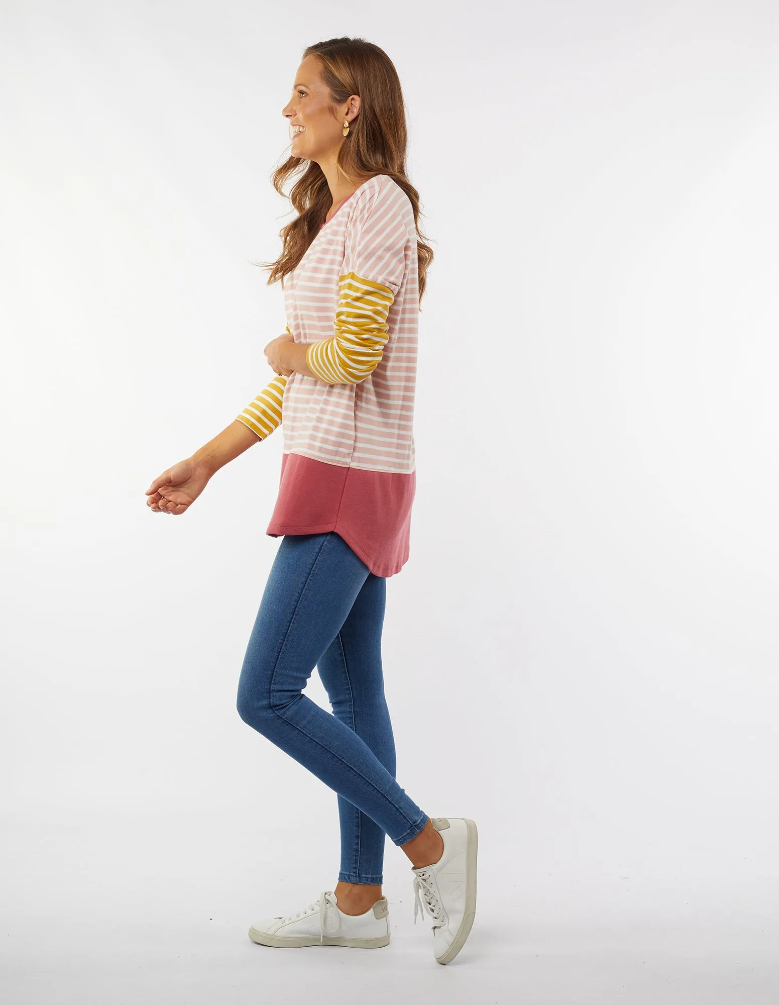 Liberty Long Sleeve Tee - Rose / Mustard