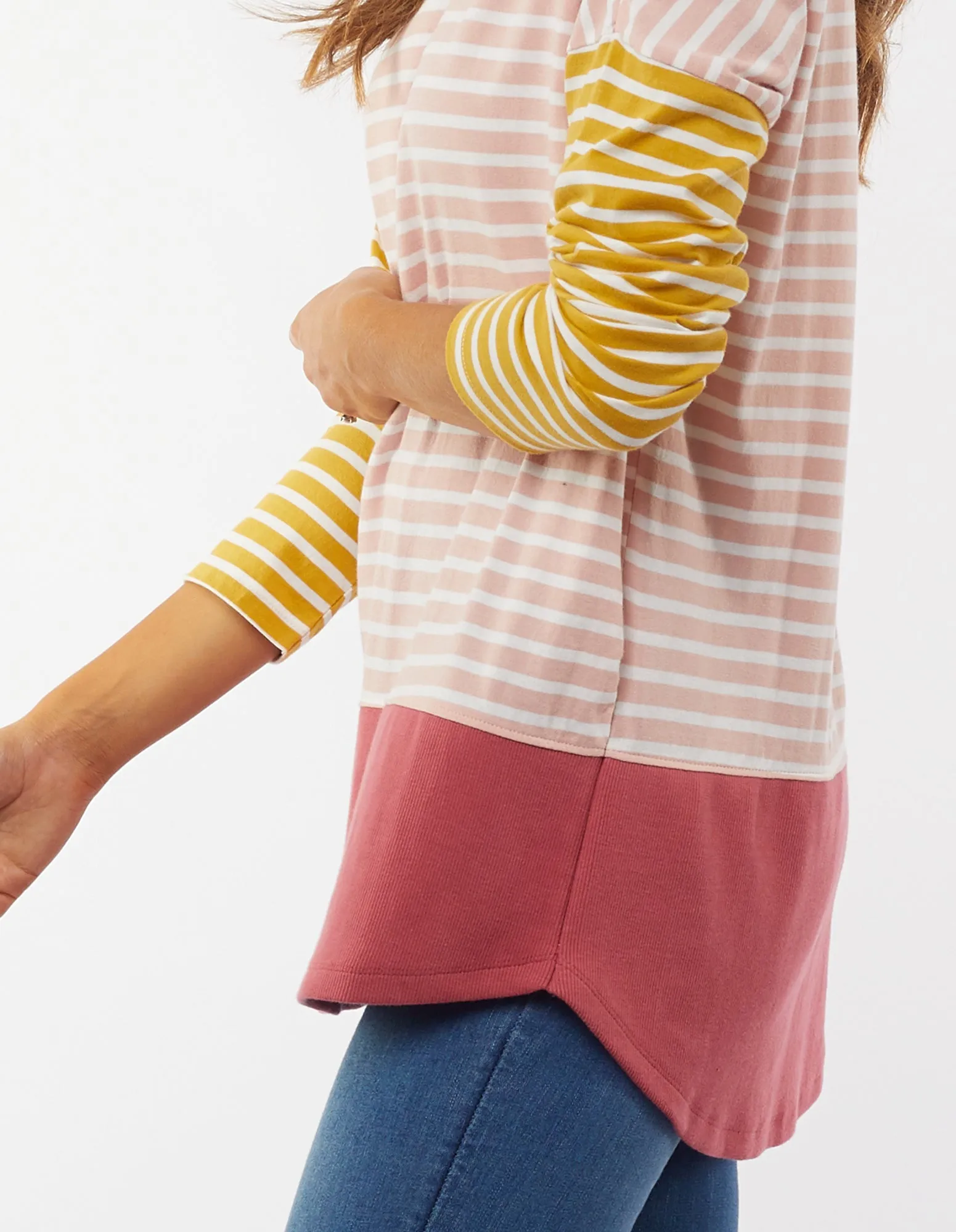 Liberty Long Sleeve Tee - Rose / Mustard
