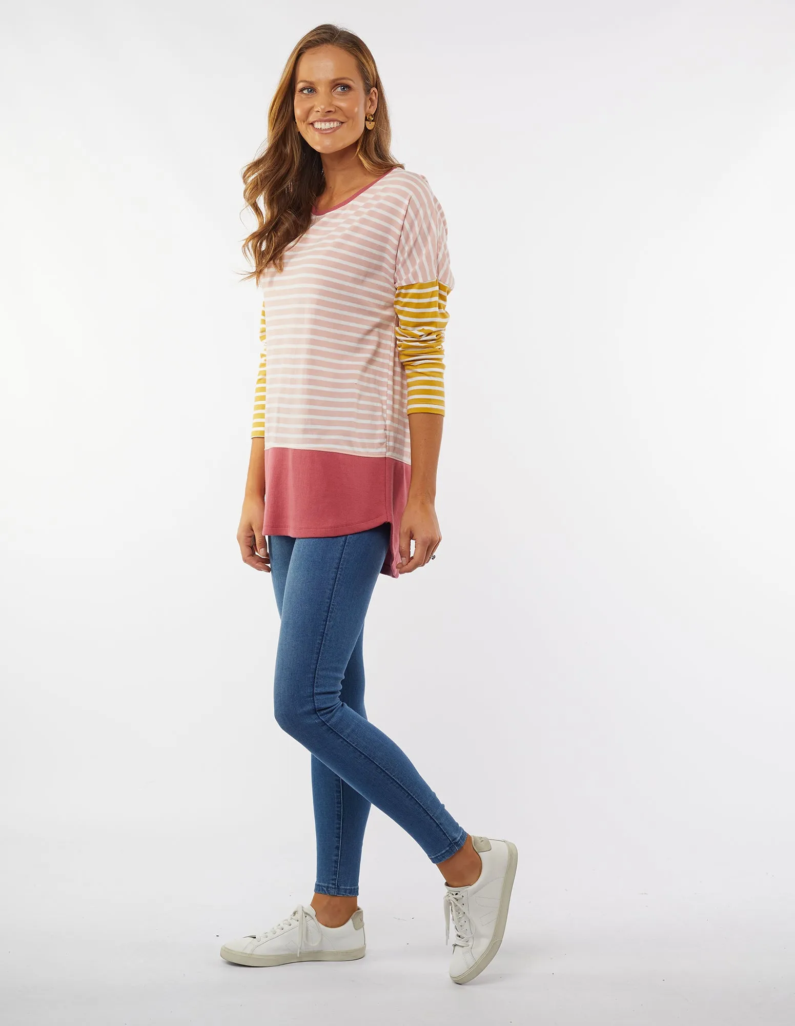 Liberty Long Sleeve Tee - Rose / Mustard