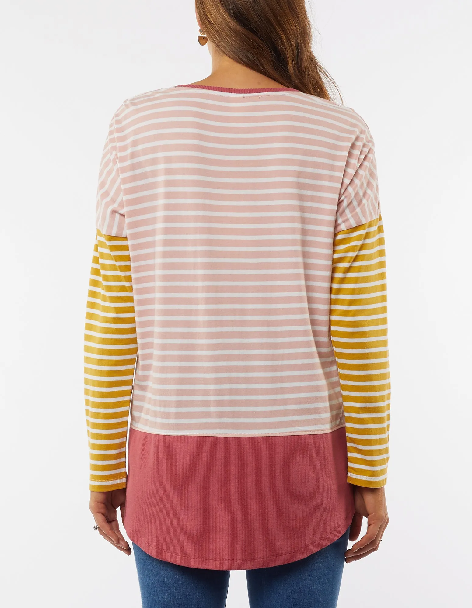 Liberty Long Sleeve Tee - Rose / Mustard