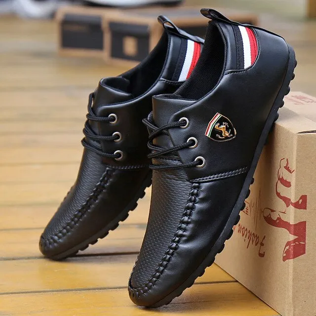 Men Sneakers 2021 Ferraring Drift Cat Casual Classic Man Leather Racing Shoes Comfortable Men's Peas Shoes The British Sneakers