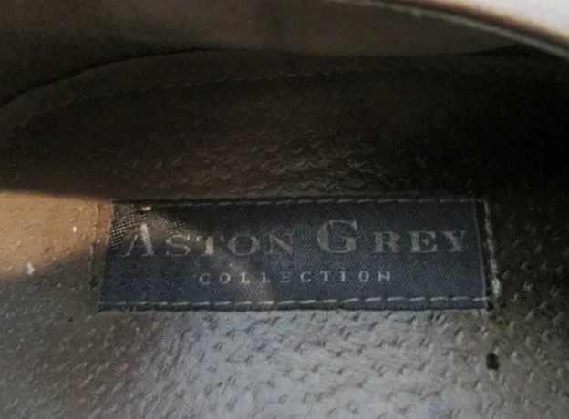 Mens ASTON GREY CHATSWORTH Leather OXFORD Loafer Shoe 13 BROWN Buckle