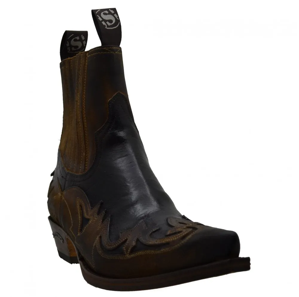 Men's Cowboy Boots Sendra 4660 Quercia Leather Cuban Heel