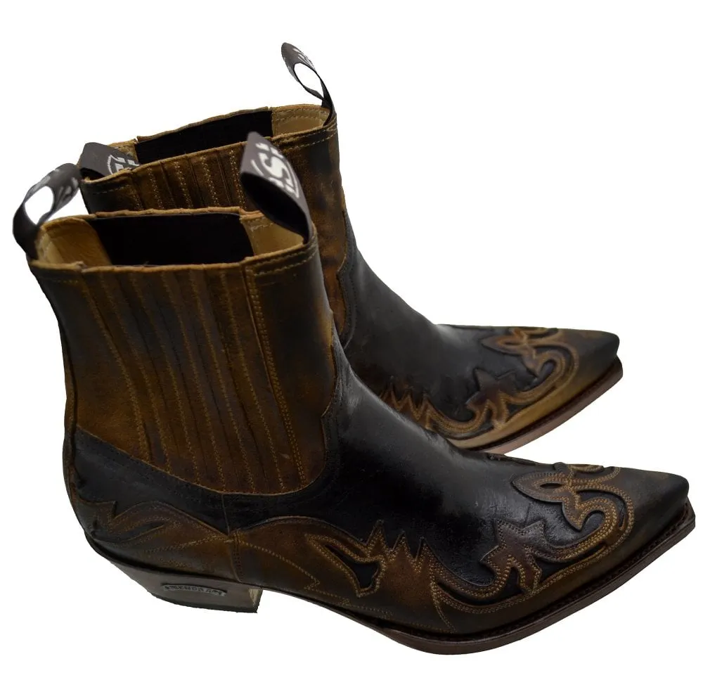 Men's Cowboy Boots Sendra 4660 Quercia Leather Cuban Heel