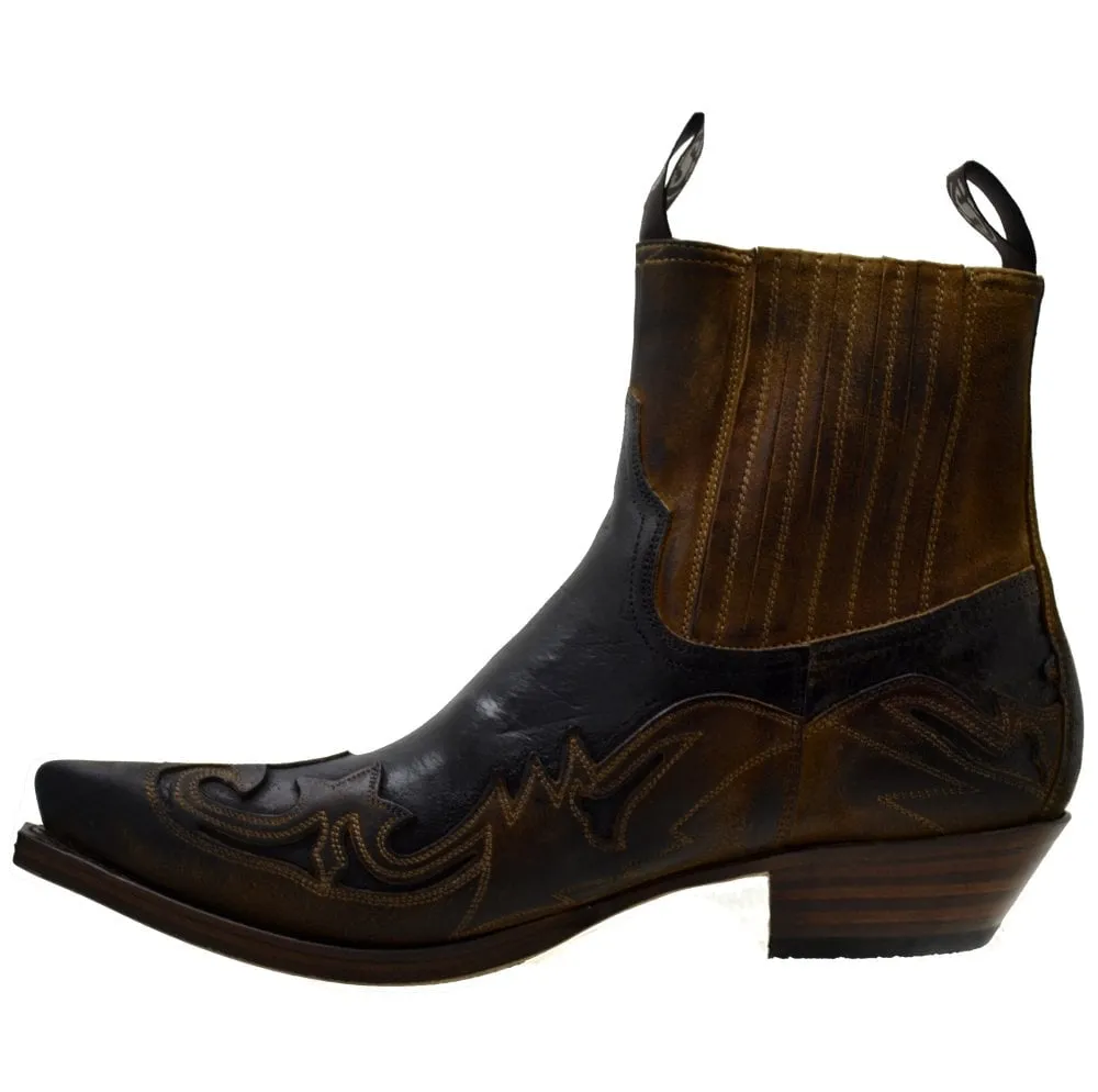 Men's Cowboy Boots Sendra 4660 Quercia Leather Cuban Heel