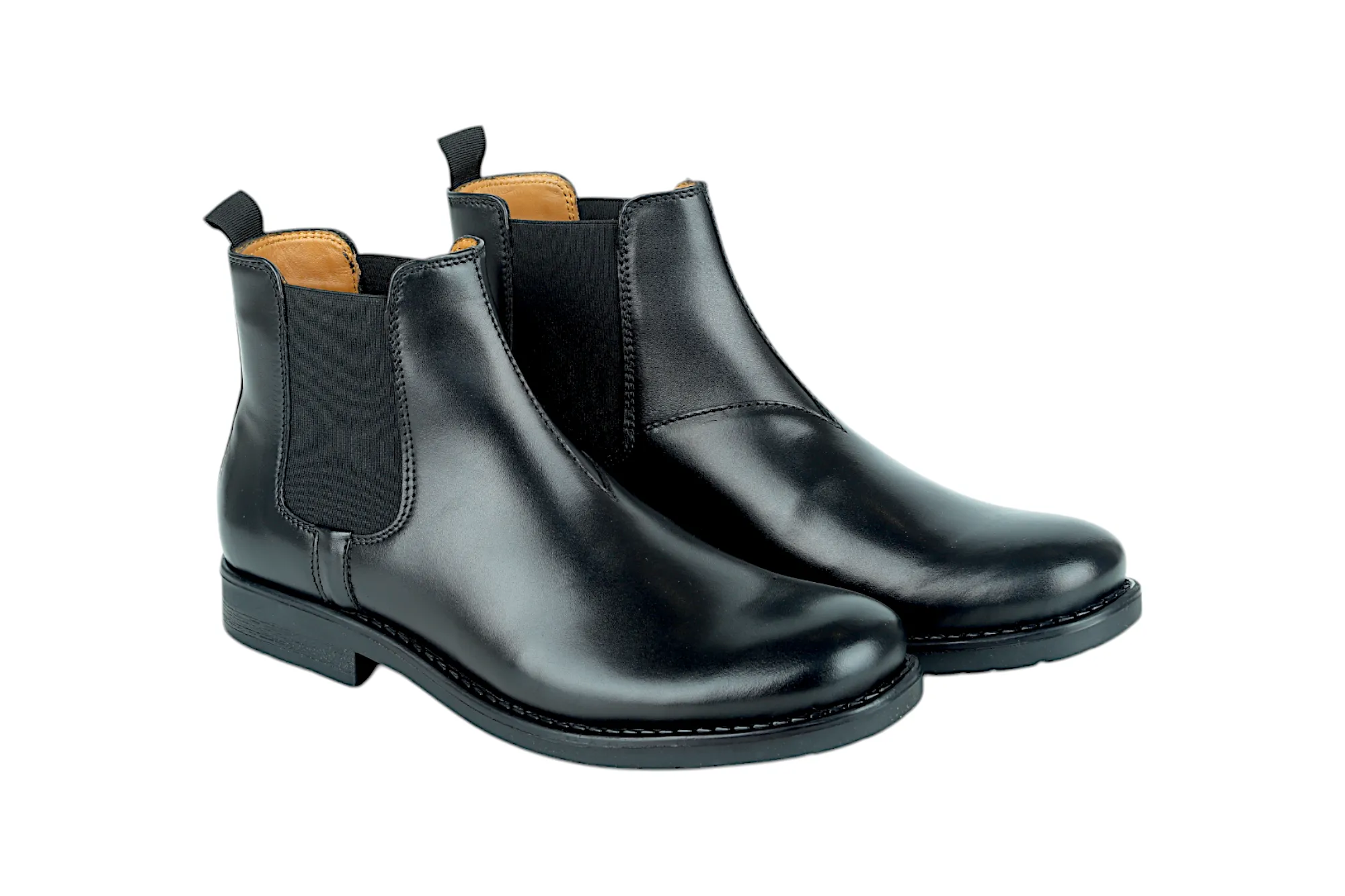 Mens Premium Leather Chelsea Slip On Boots 91530