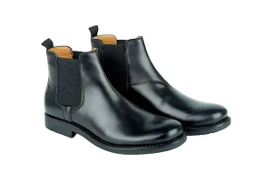 Mens Premium Leather Chelsea Slip On Boots 91530