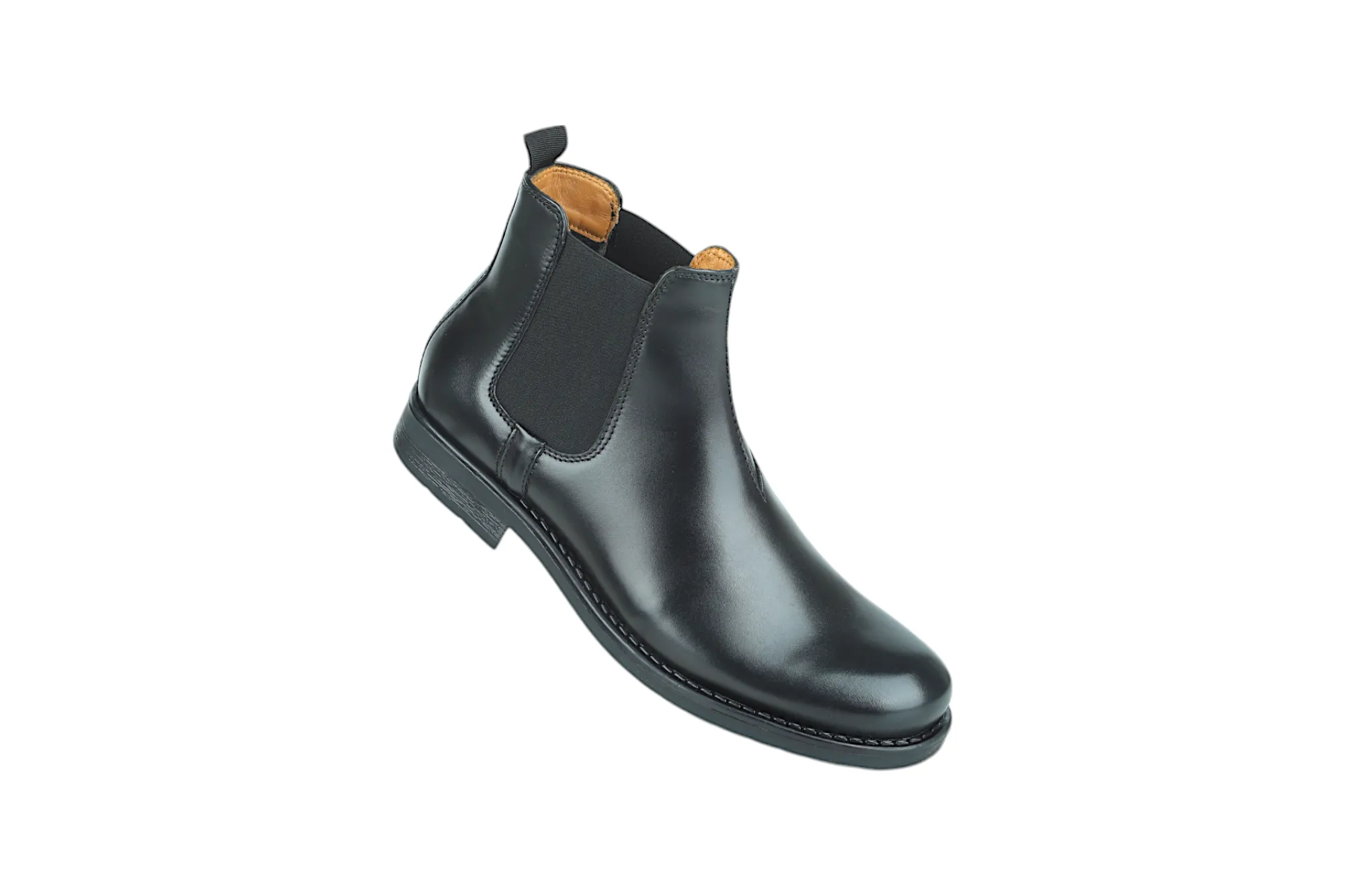Mens Premium Leather Chelsea Slip On Boots 91530