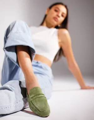 Pistachio French Back-Band Loafers