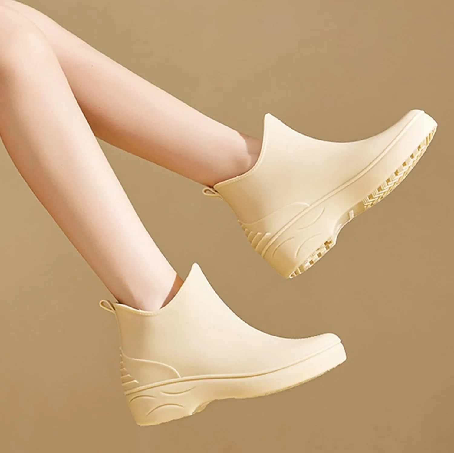 Rain Boots Women Wide Foot Mens Grounded Footwear Ankle Booties with Heel Barefoot Shoes Casual Fall Women's Mid Calf Rain Boots Waterproof Fashion Rain Boots