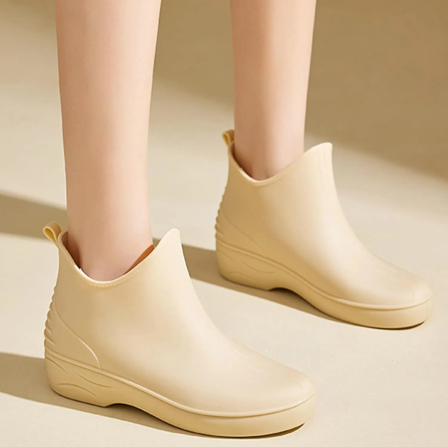 Rain Boots Women Wide Foot Mens Grounded Footwear Ankle Booties with Heel Barefoot Shoes Casual Fall Women's Mid Calf Rain Boots Waterproof Fashion Rain Boots