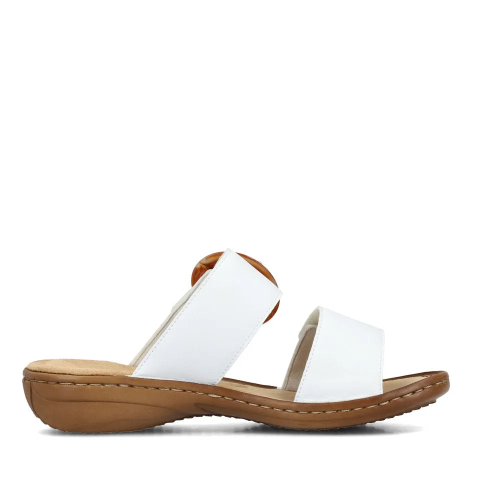 Reiker Mule Style Sandal 60894-80 WHITE