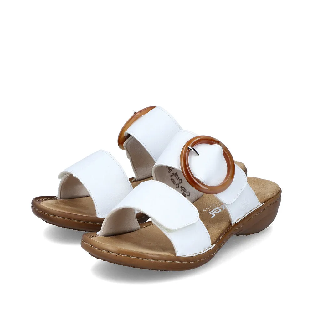 Reiker Mule Style Sandal 60894-80 WHITE
