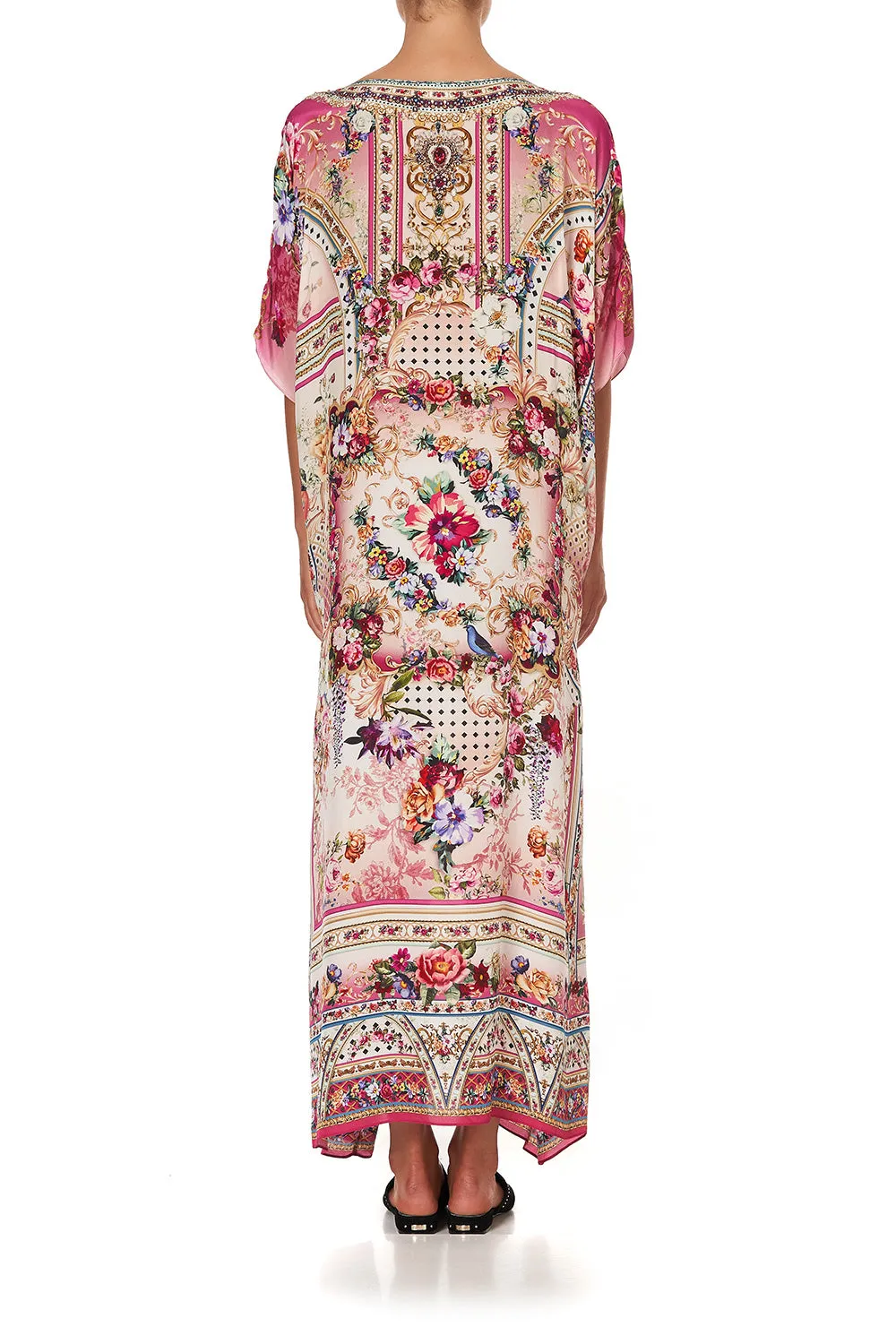 ROUND NECK KAFTAN SUMMONED BY A ROSE