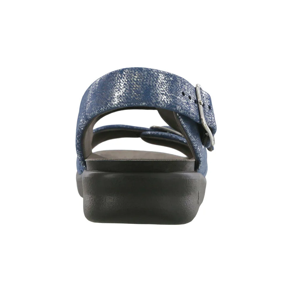 SAS Relaxed Sandal Silver Blue Leather (Women's)
