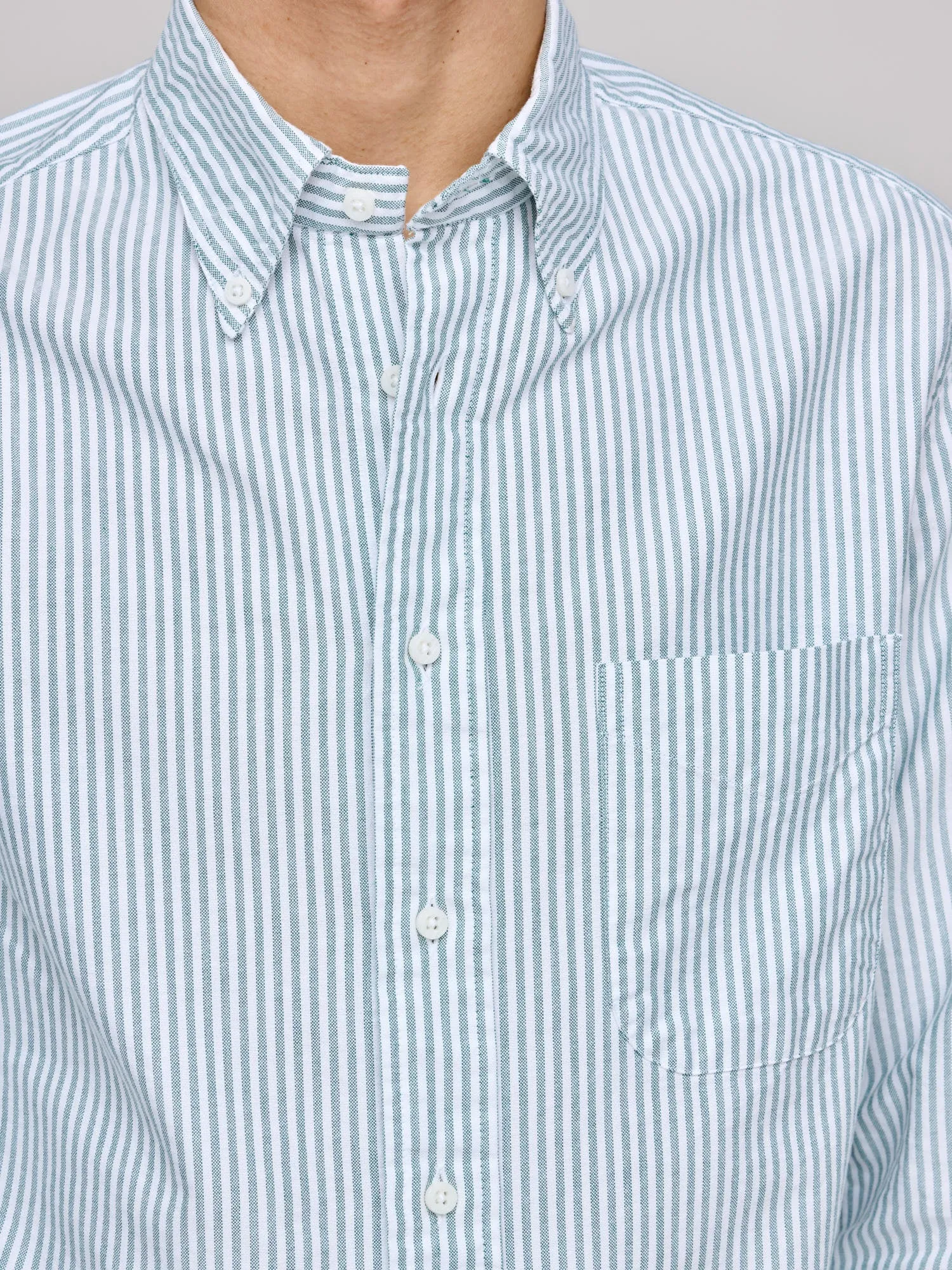 Spring Oxford, Green Stripe