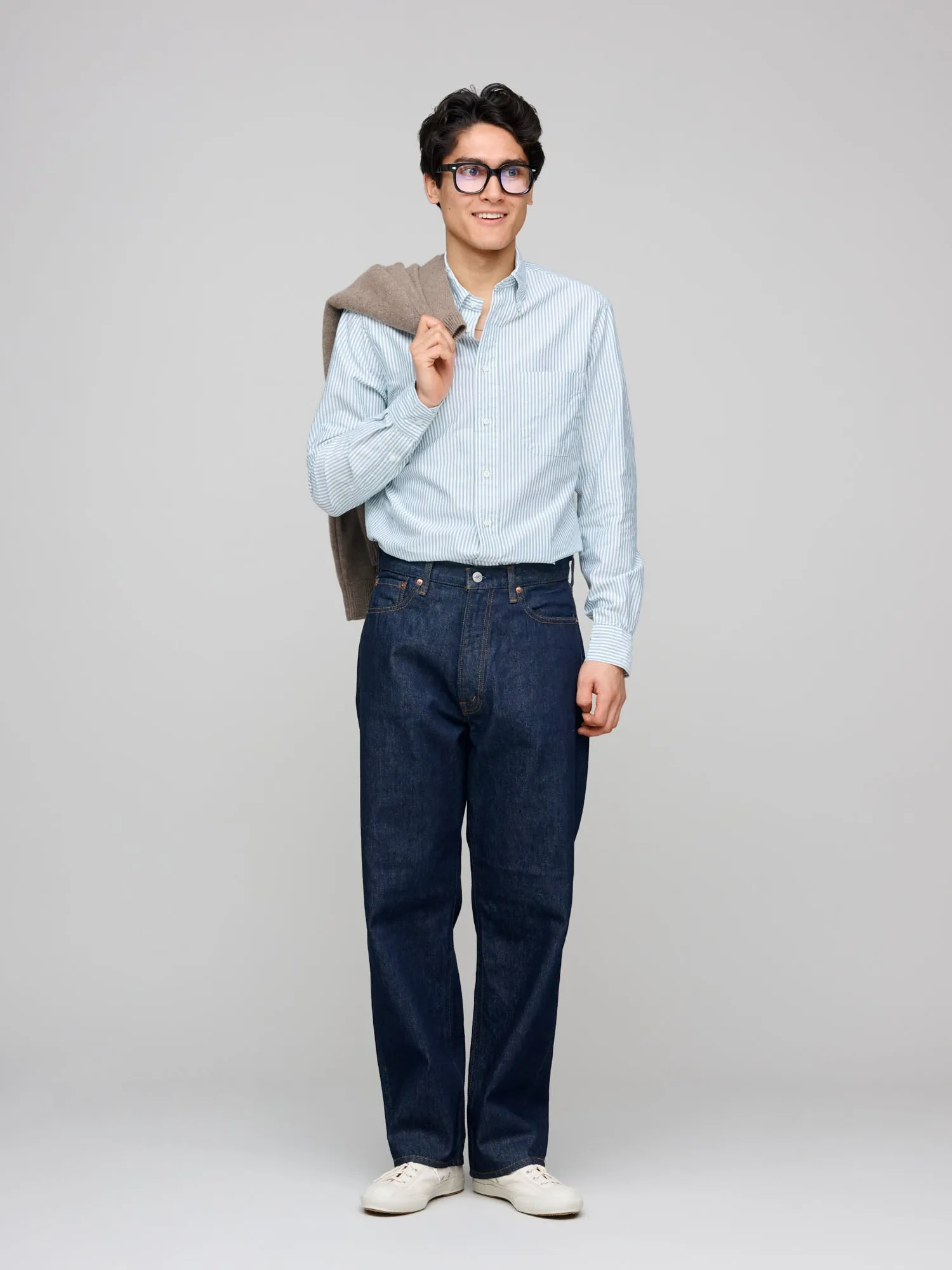 Spring Oxford, Green Stripe