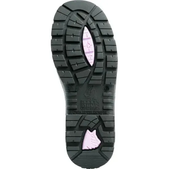 Steel Blue Black Ladies Parkes Zip Sided Lace Up Steel Toe Cap Safety Boot (512758) (Pre-Order)