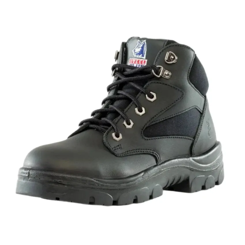 Steel Blue Black Ladies Parkes Zip Sided Lace Up Steel Toe Cap Safety Boot (512758) (Pre-Order)