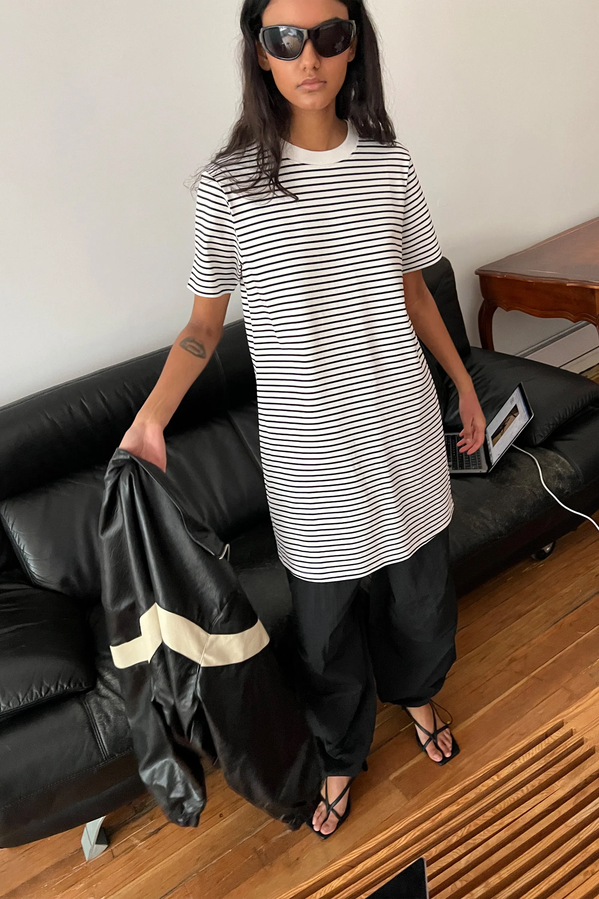 STRIPED T-SHIRT DRESS