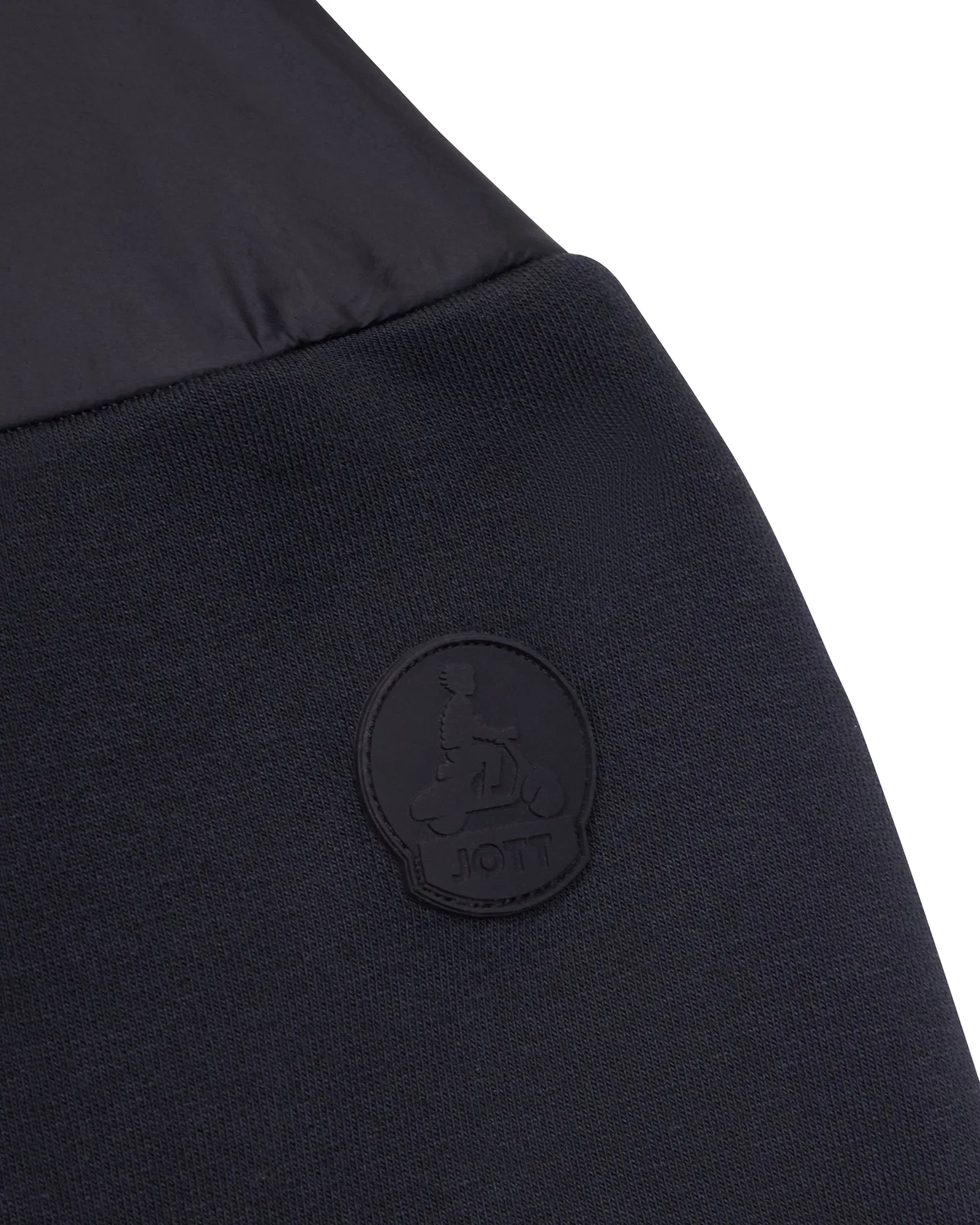 Sweat col rond mix matière Noir Ariane