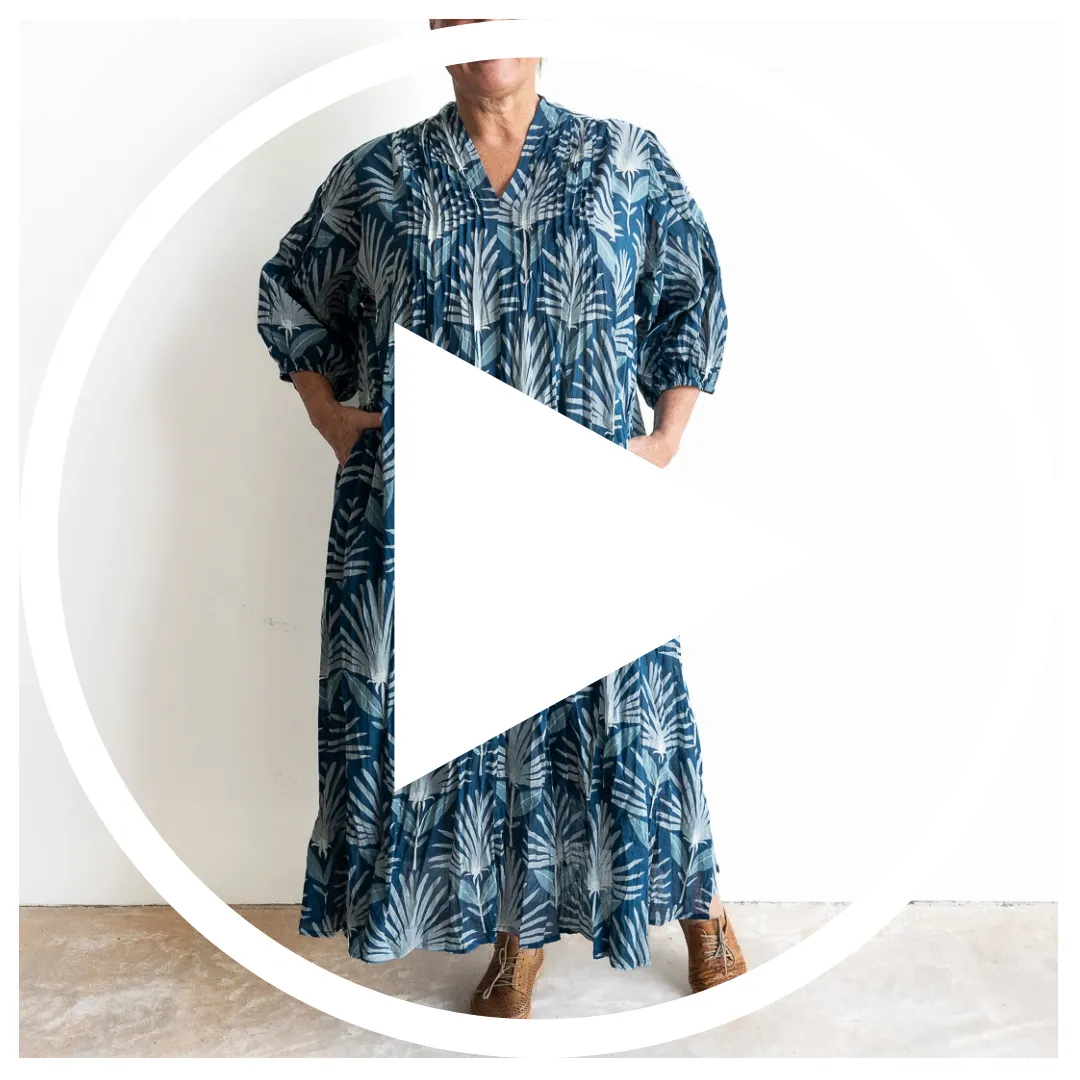 The Wanderer Tunic Dress - Indigo Echo