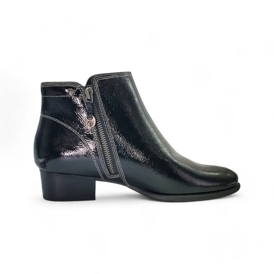 Tiko Ankle Boot in Black Patent Leather